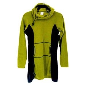 Melanzana green and black micro grid dress.